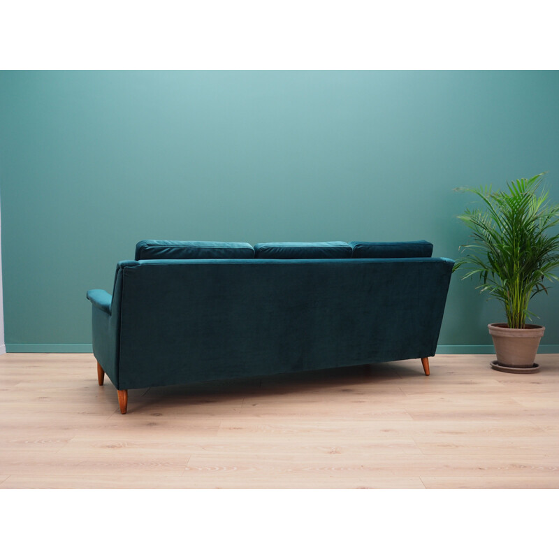 Vintage velour green sofa 1960