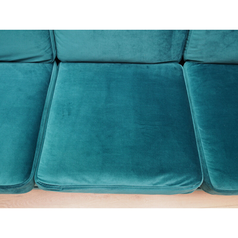 Vintage velour green sofa 1960