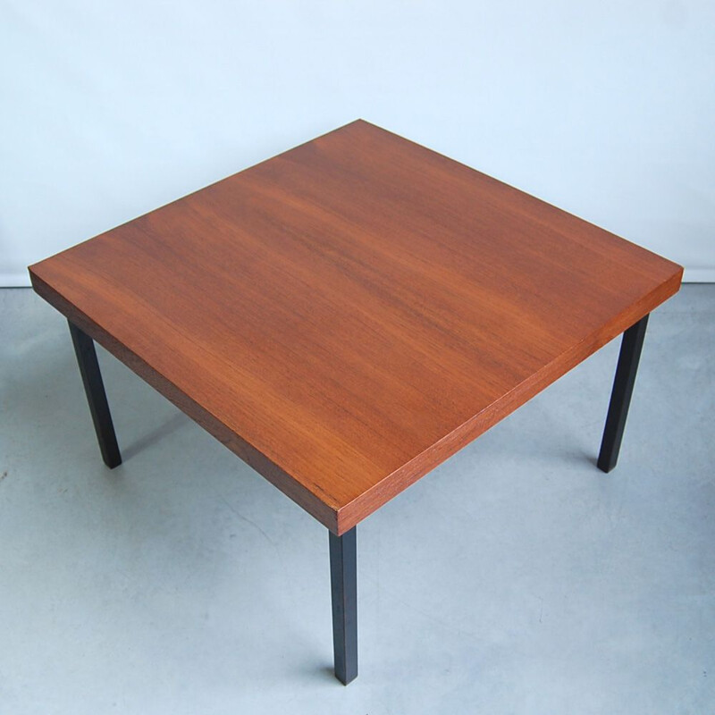 Vintage square coffee table by Pierre Guariche for Meurop , 1950