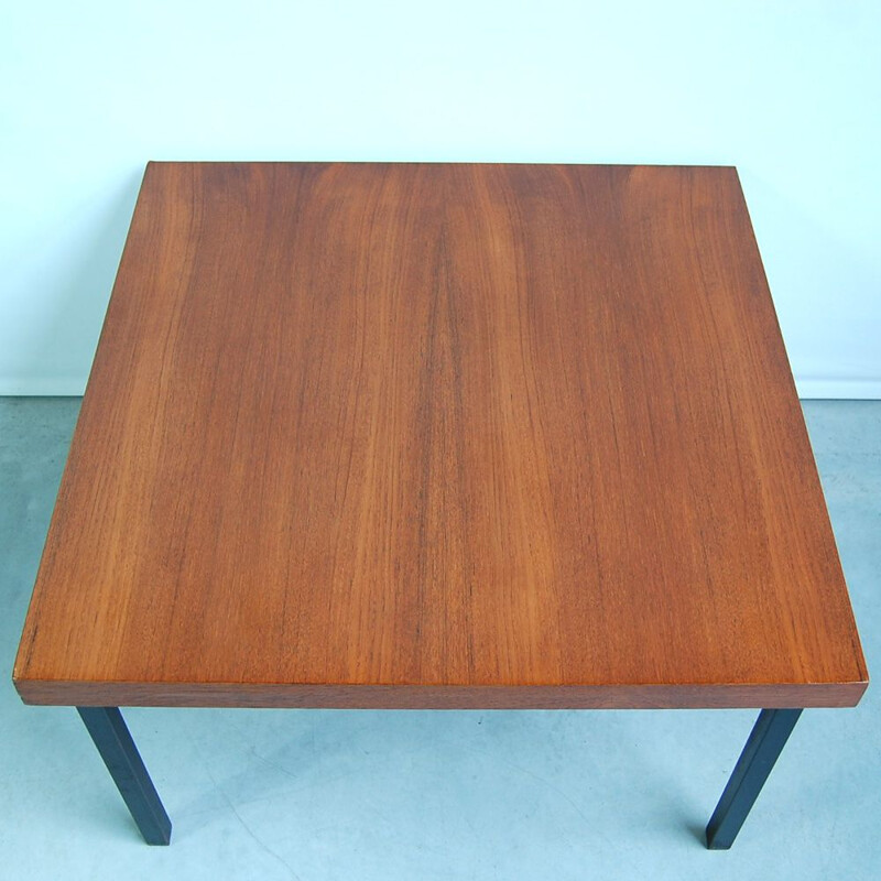 Vintage square coffee table by Pierre Guariche for Meurop , 1950