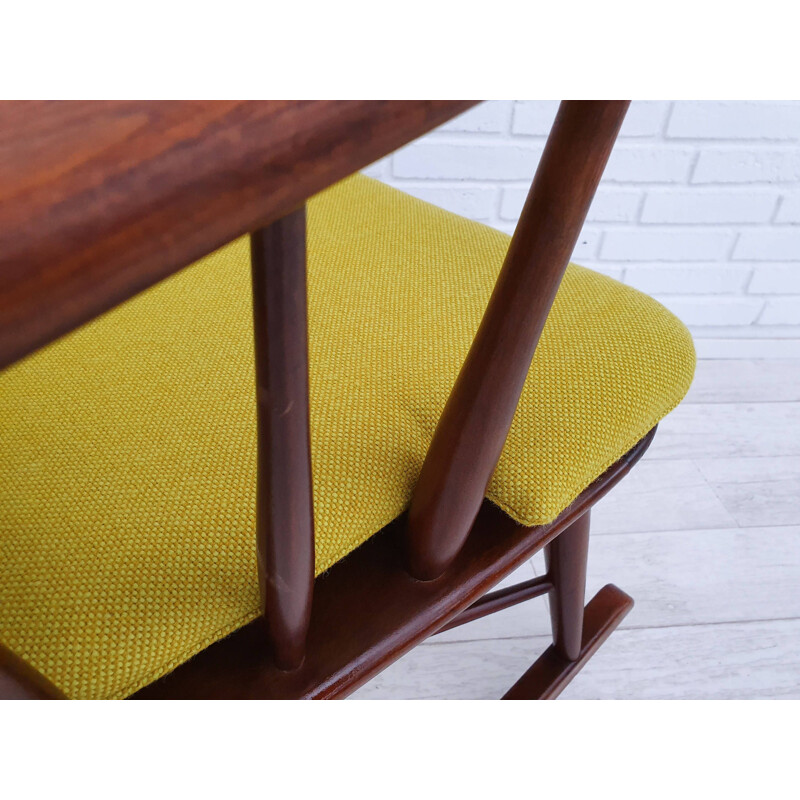 Vintage rocking chair in , KVADRAT wool, Danish design by Børge Mogensen for Farstrup 181