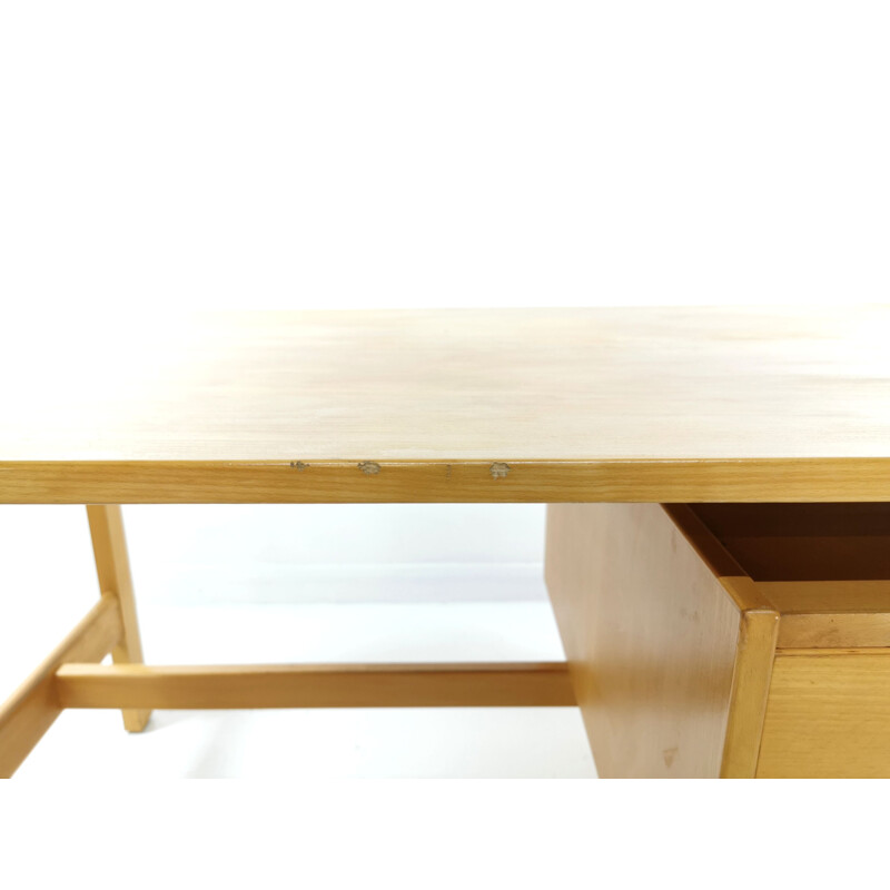 Vintage Beech Desk by Hans Wegner for Getama, 1970s