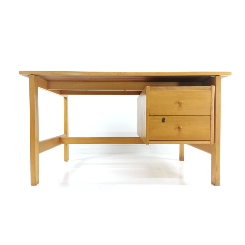 Vintage Beech Desk by Hans Wegner for Getama, 1970s