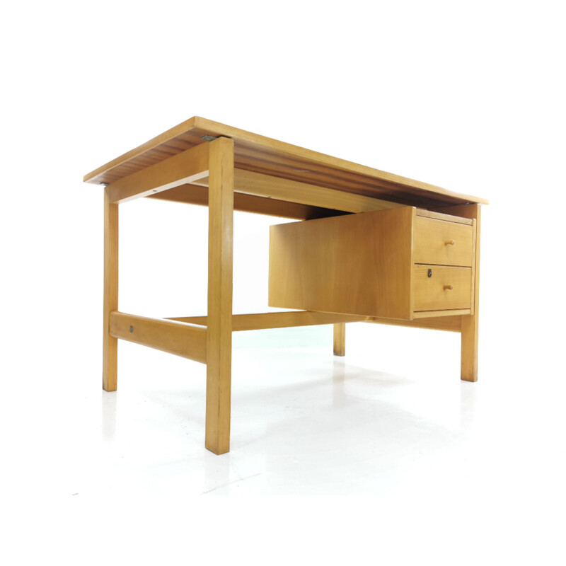 Vintage Beech Desk by Hans Wegner for Getama, 1970s