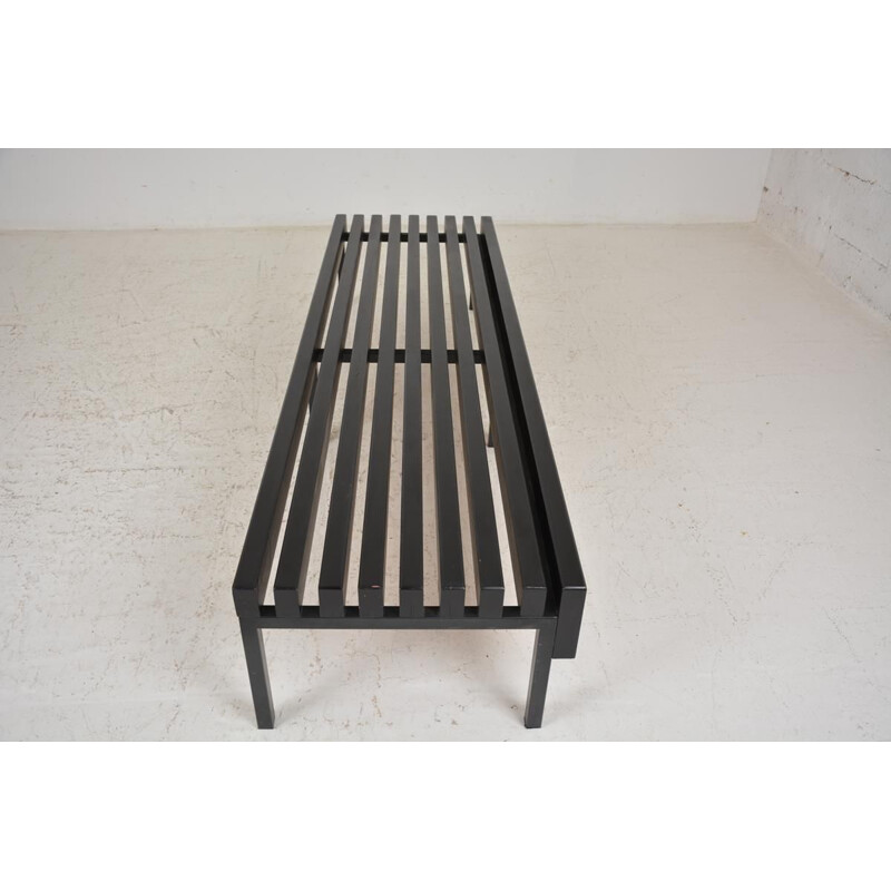 Vintage slatted bench, 1960