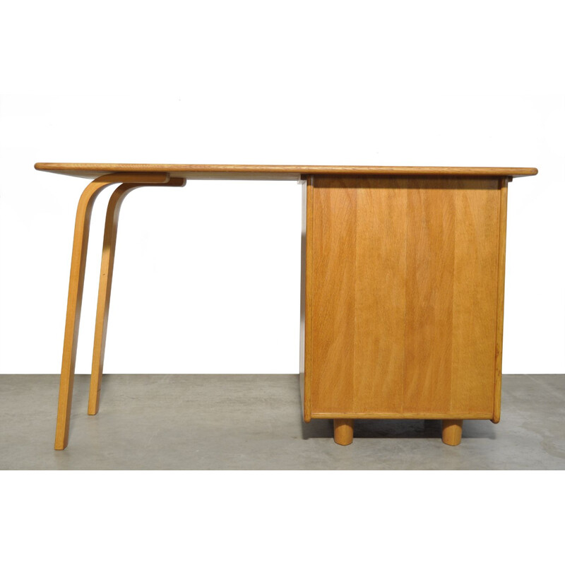 Oak vintage desk by Cees Braakman for Pastoe, 1950s