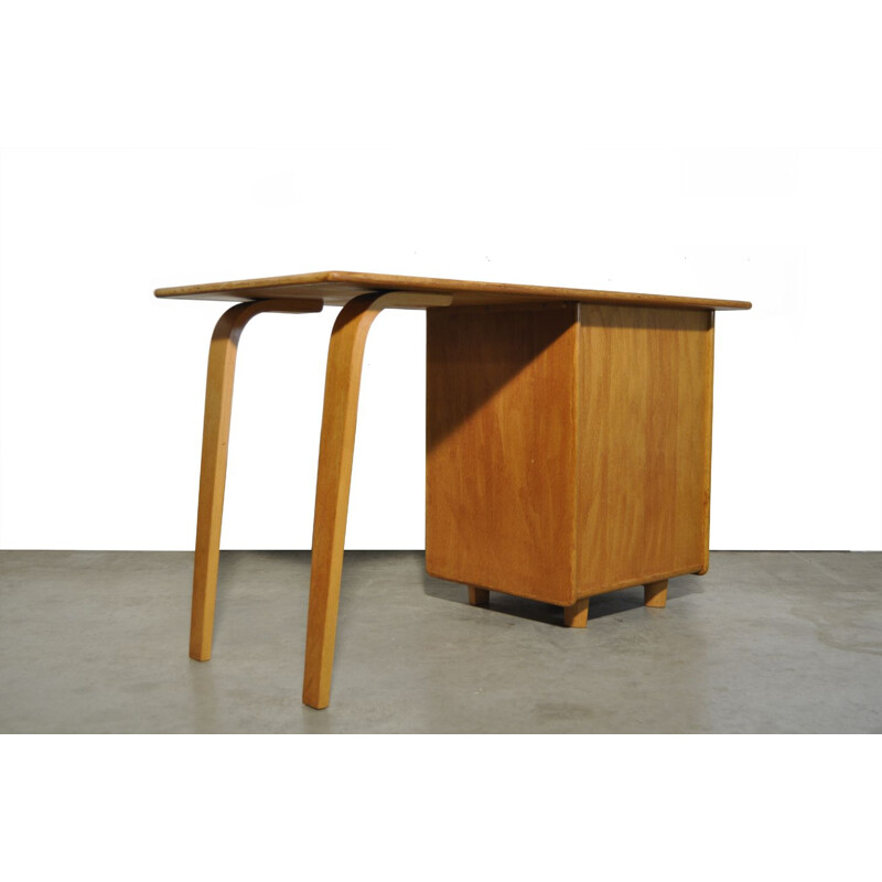 Oak vintage desk by Cees Braakman for Pastoe, 1950s