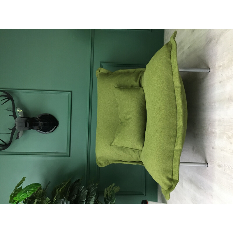 Vintage Calin Pillow Green sofa chair for CINNA by Ligne Roset 1980