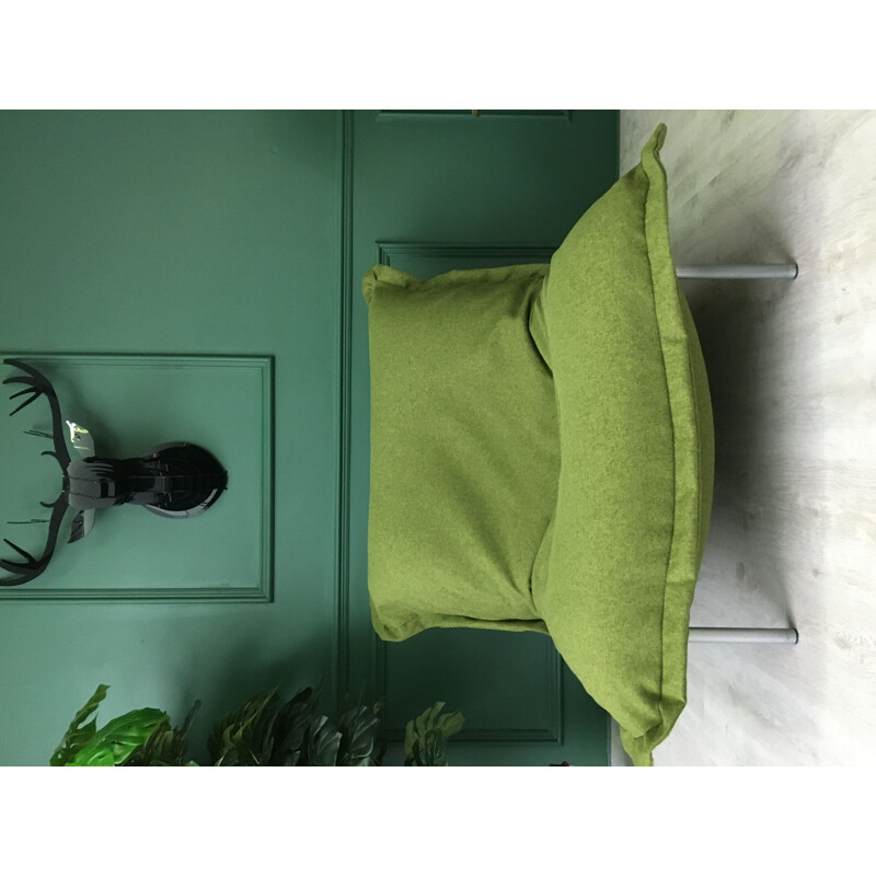 Vintage Calin Pillow Green sofa chair for CINNA by Ligne Roset 1980