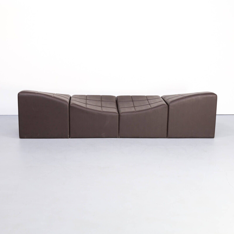 Canapé ou lit de repos modulaire vintage quatre pièces gris , 1970