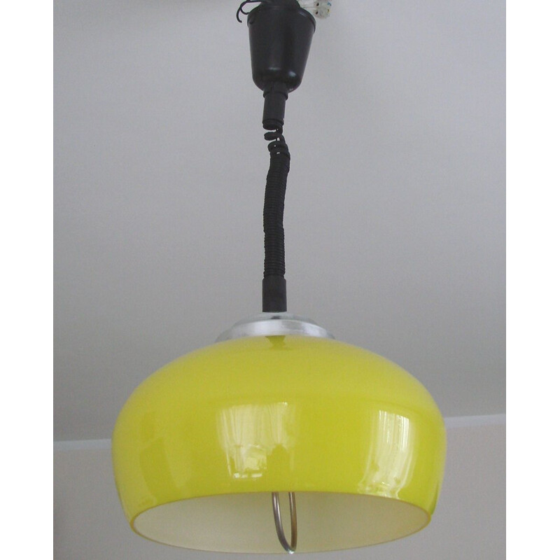 Vintage glazen hanglamp, 1970