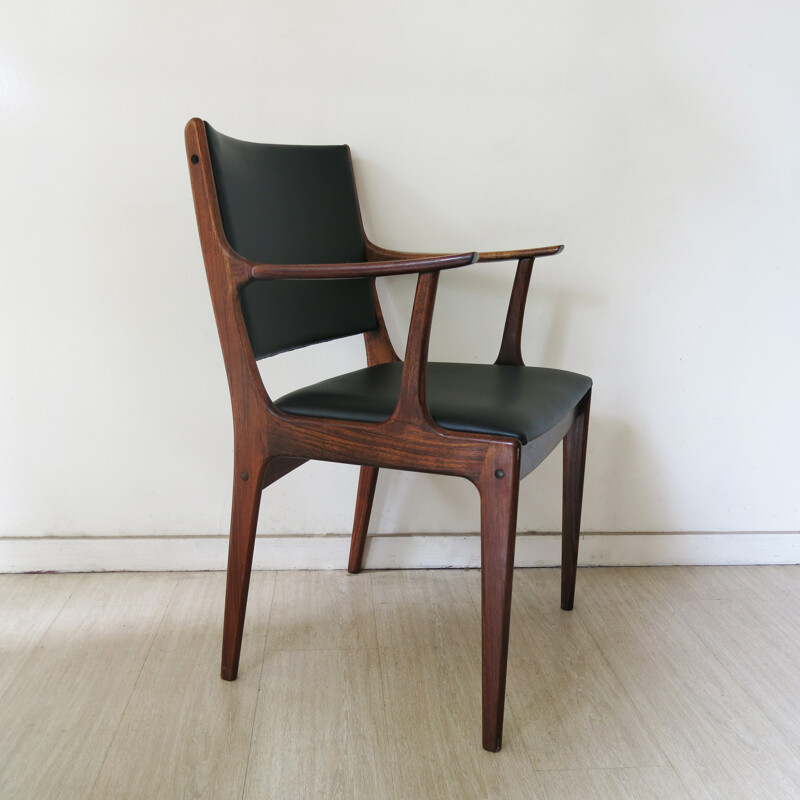 Paire de fauteuils Uldum Mobelfabrik en palissandre et simili-cuir, ANDERSEN - 1960