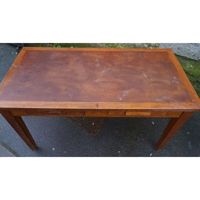 Vintage oak side table, 1940s