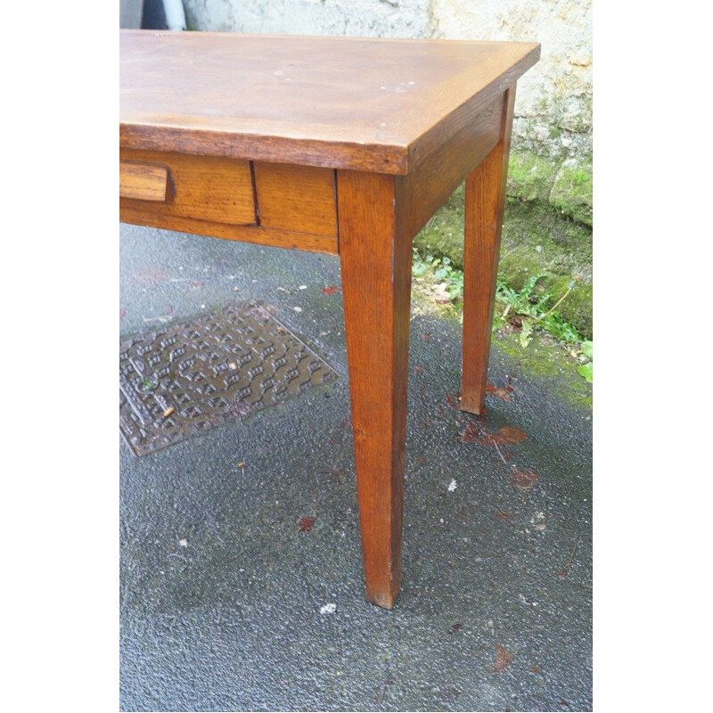 Vintage oak side table, 1940s