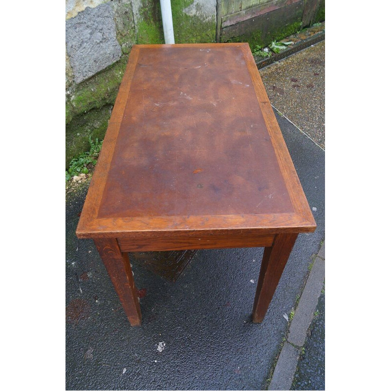 Vintage oak side table, 1940s