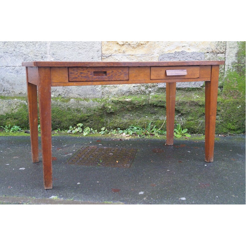 Vintage oak side table, 1940s