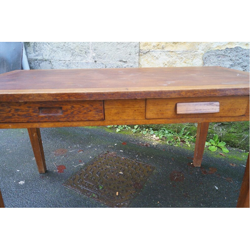 Vintage oak side table, 1940s