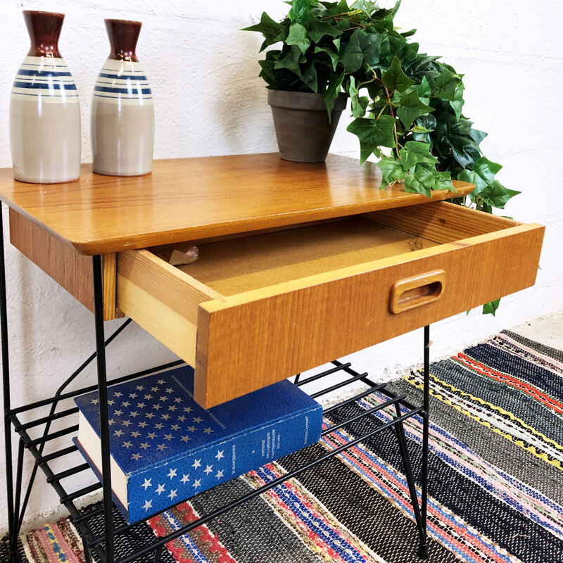 Vintage teak bedside table, 1960