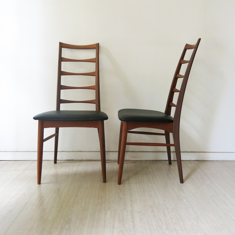 Set of 8 dining chairs in teak, Niels KOEFOED - 1960s