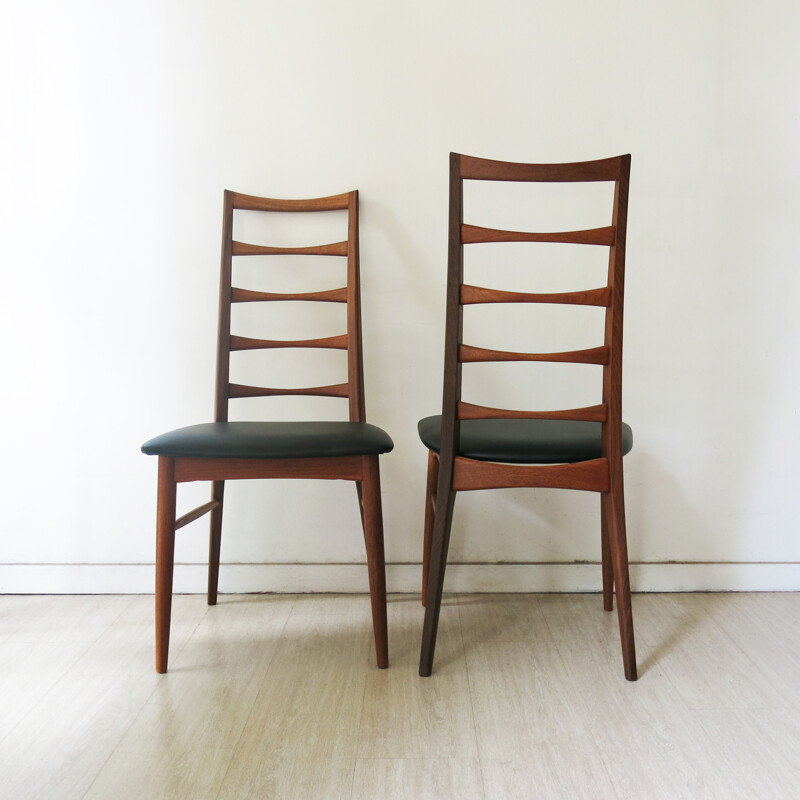 Suite de 8 chaises à repas en teck, Niels KOEFOED - 1960