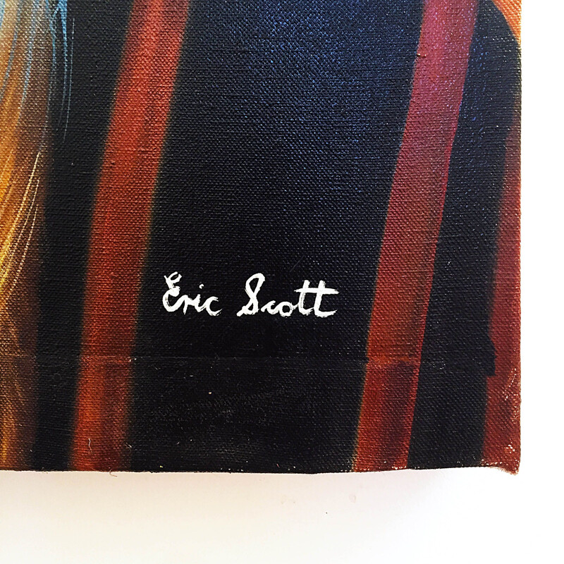 Pintura a óleo Vintage de Eric Scott, Reino Unido 1980