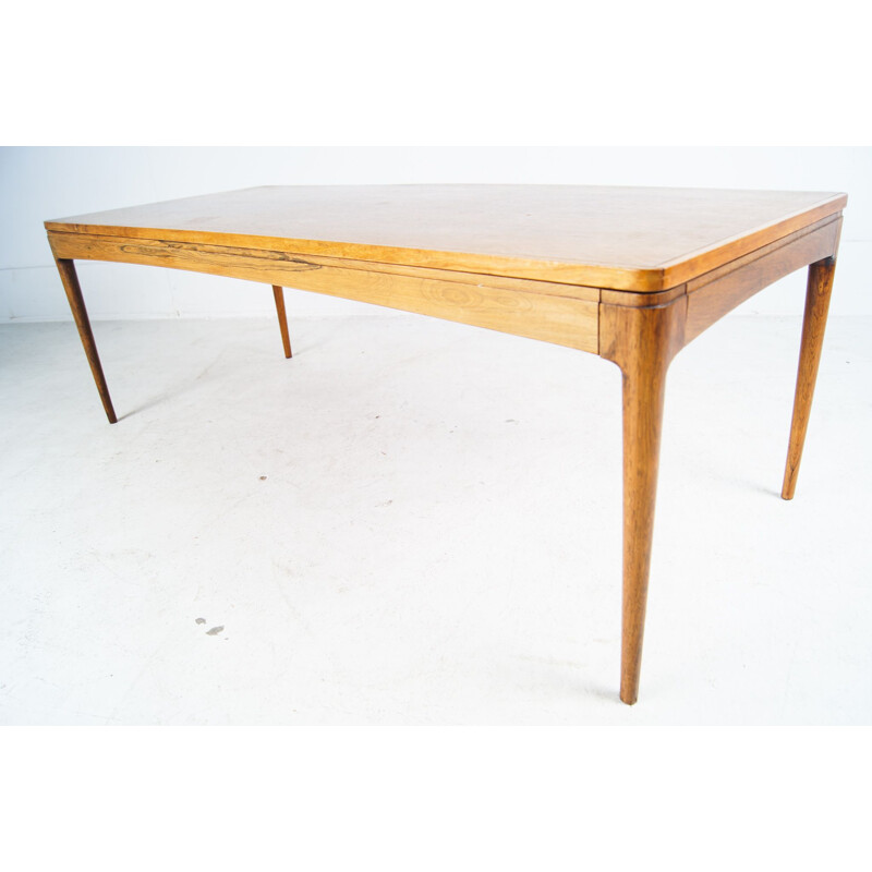 Tbale basse vintage en chêne scandinave 1960