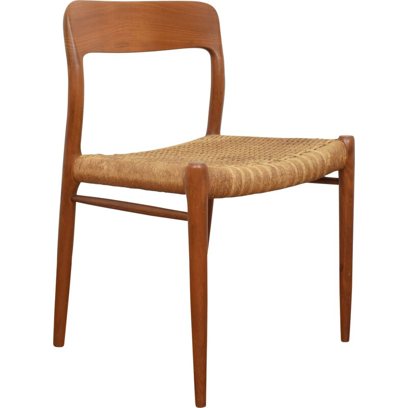 Vintage Model 75 Chair by Niels Otto (N. O.) Møller for J.L. Møllers, 1960