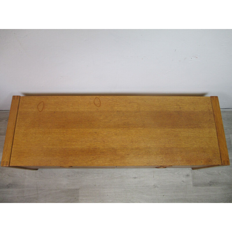 Vintage oak lowboard, 1970