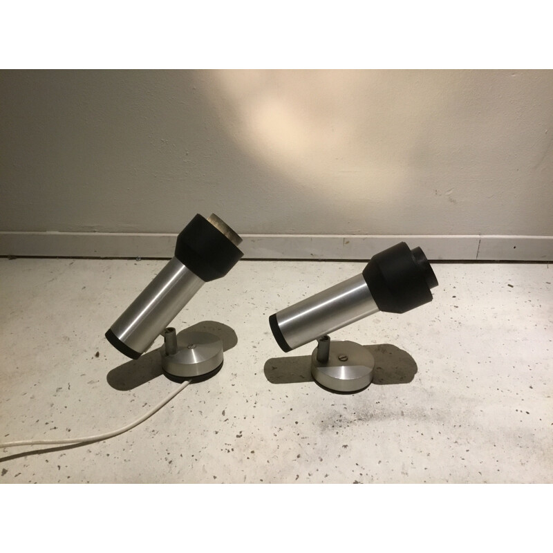 Set of 2 vintage spotlight lamps by Philips 1970 