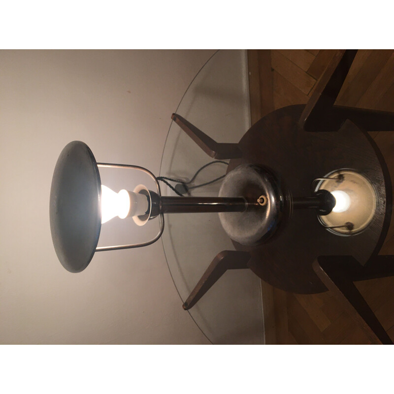 Lampe de table Art deco en acier par Napako, 1930s