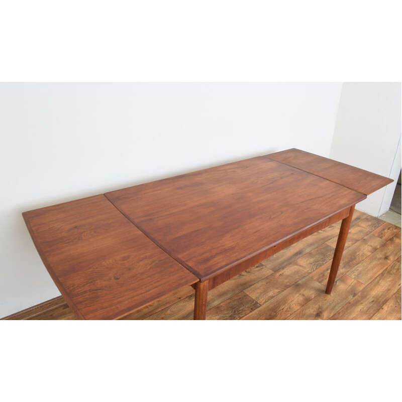 Vintage Danish Teak Extendable Dining Table, 1960s