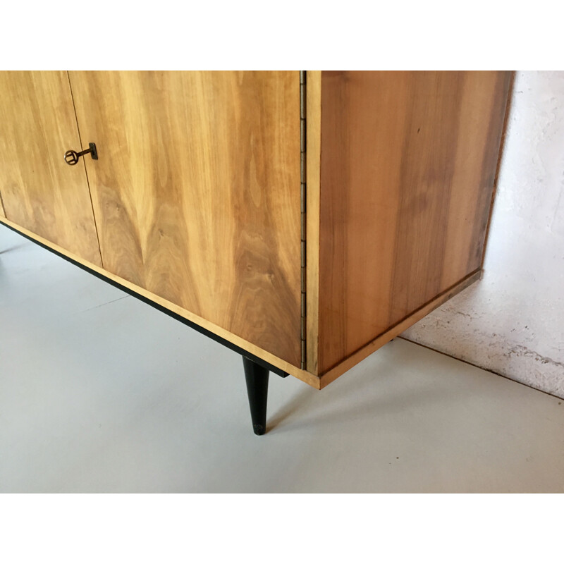 Vintage sycamore wood sideboard, 1950