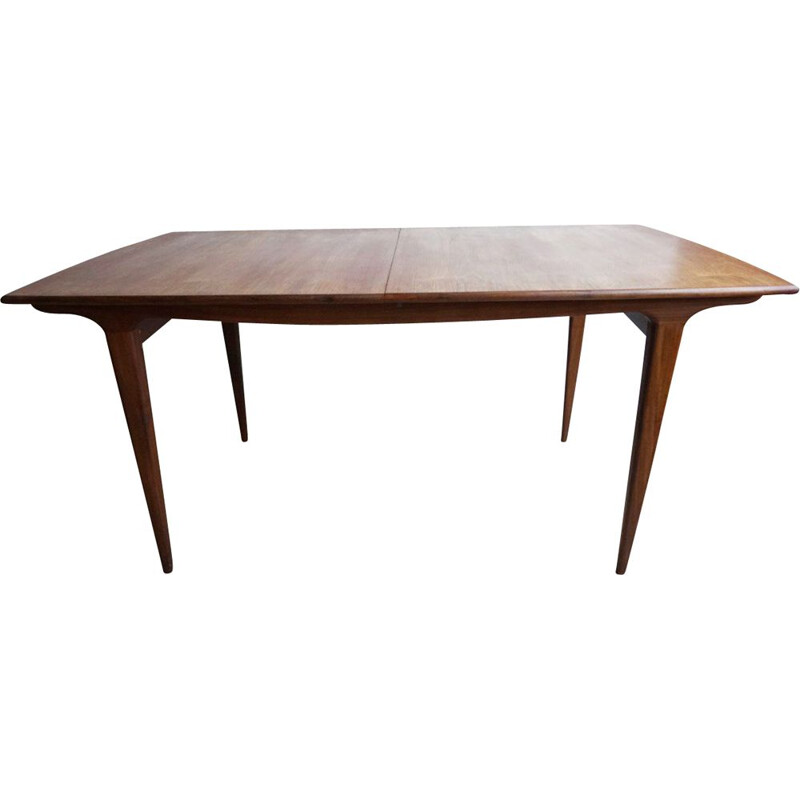 Vintage extendable teak dining table by Louis van Teeffelen for Webe 1960s