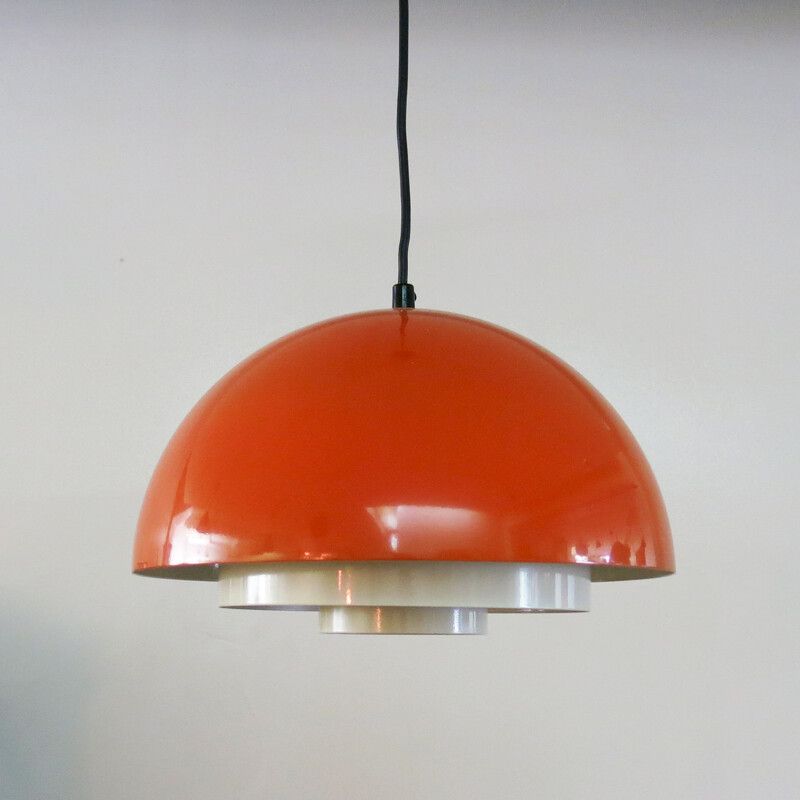 Fog & Mørup hanging lamp in metal, Jo HAMMERBORG - 1970s