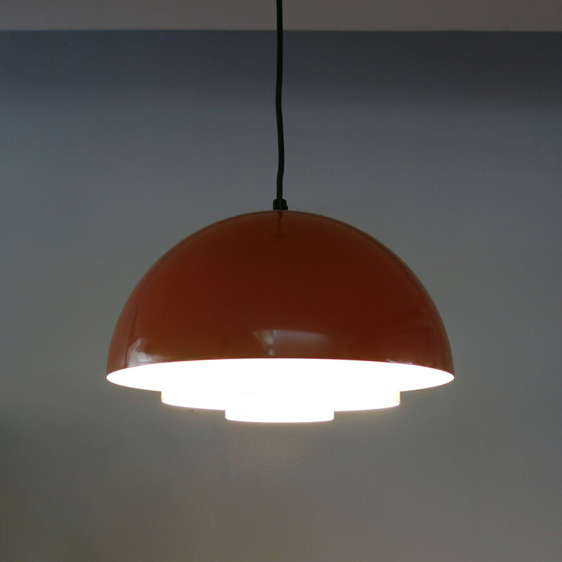 Fog & Mørup hanging lamp in metal, Jo HAMMERBORG - 1970s