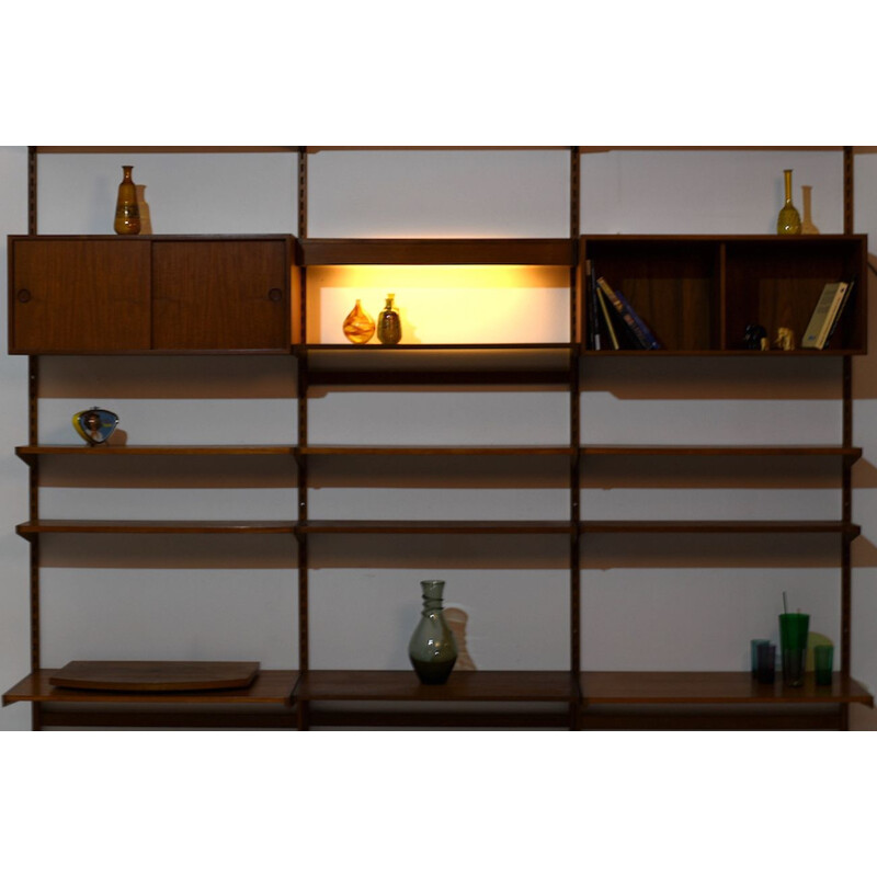 Vintage Wall System in Teak by Kai Kristiansen for Feldballe Møbelfabrik