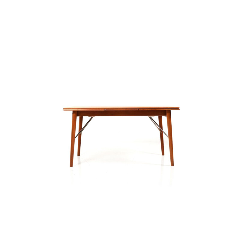 Vintage Extendable Dining Table in Teak by Peter Hvidt & Orla Mølgaard