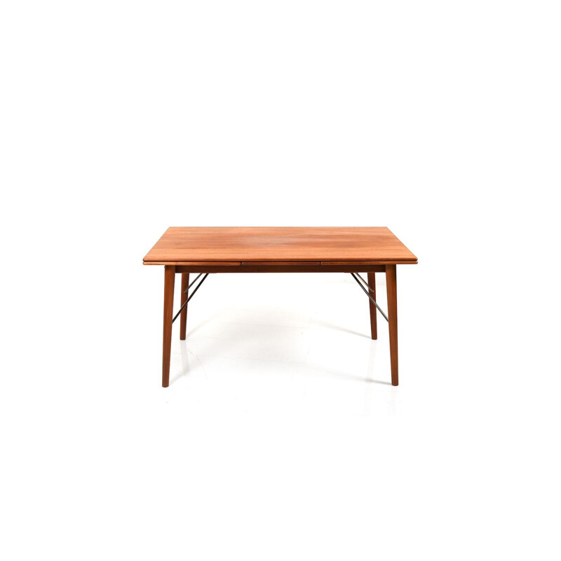 Vintage Extendable Dining Table in Teak by Peter Hvidt & Orla Mølgaard