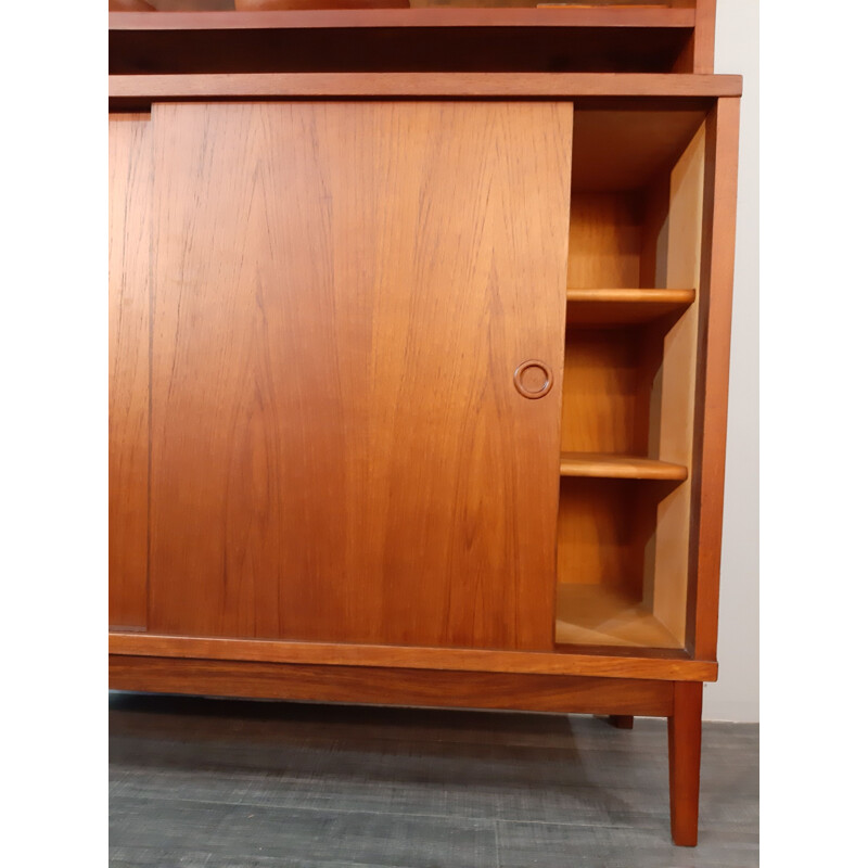 Vintage teak bookcase by PLYFA, Sweden, 1950s