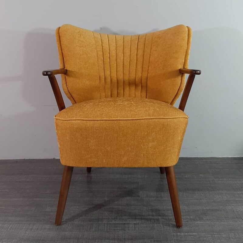 Vintage yellow cocktail armchair, Germany, 1950s