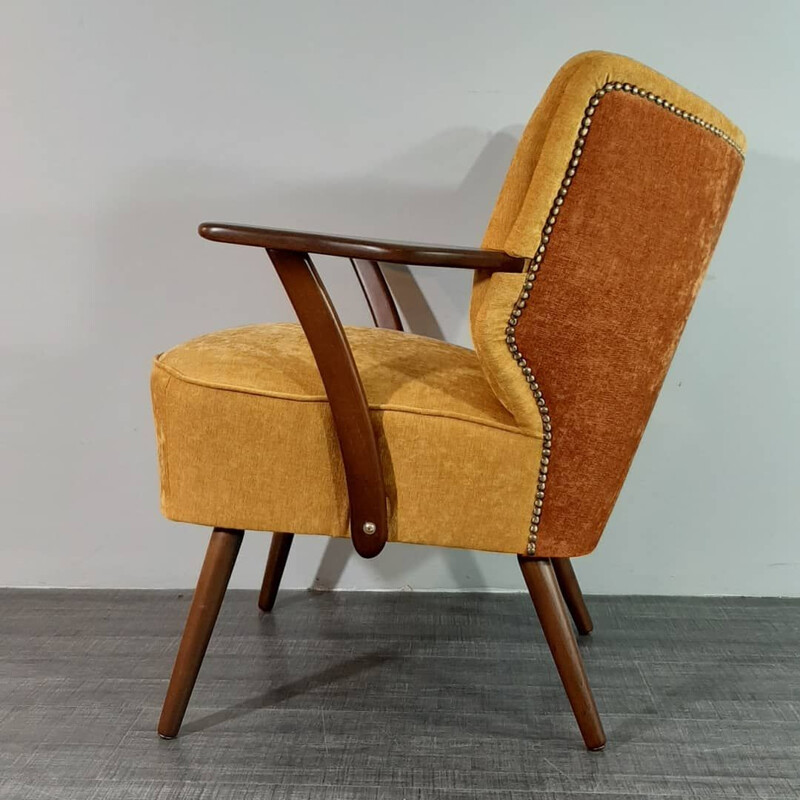 Vintage yellow cocktail armchair, Germany, 1950s