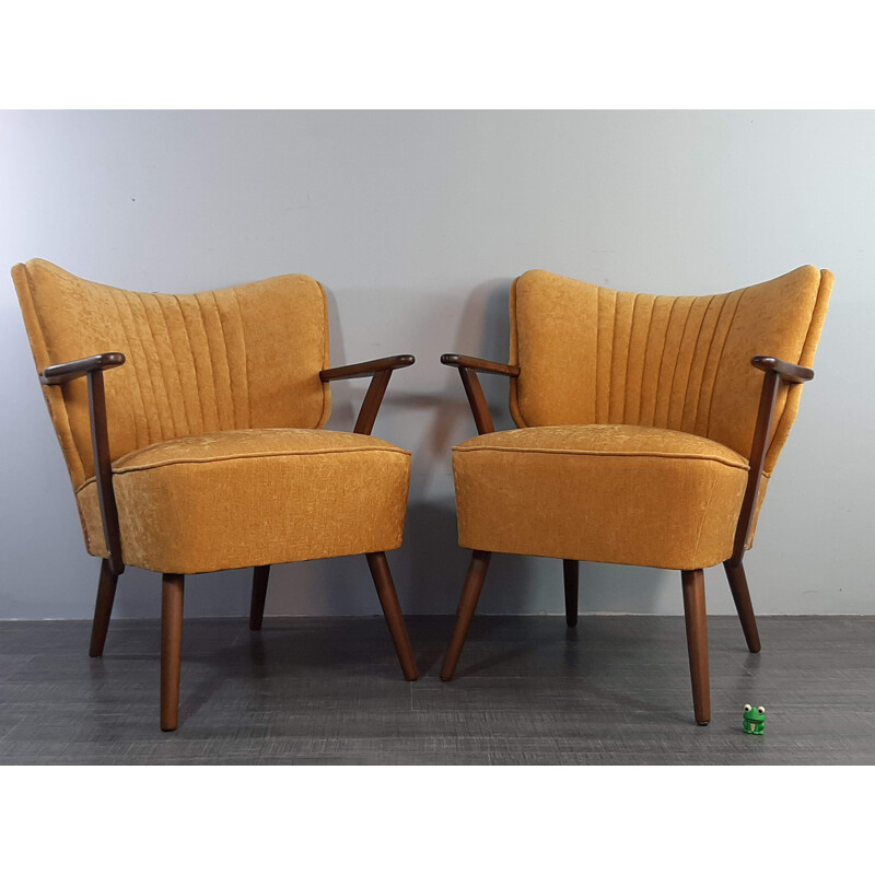 Vintage yellow cocktail armchair, Germany, 1950s