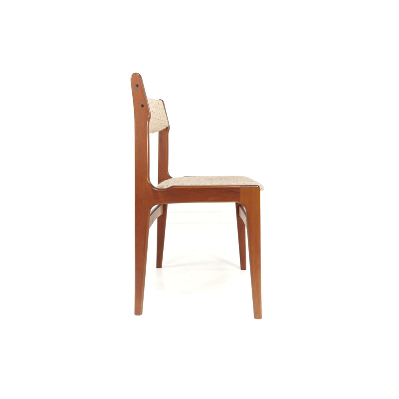 Set of 4 vintage Teak Dining Chairs by Erik Buch, Denmark