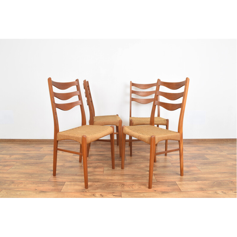 Set of 4 vintage teak chairs by Arne Wahl Inversen for Glyngøre Stolefabrik, 1960s