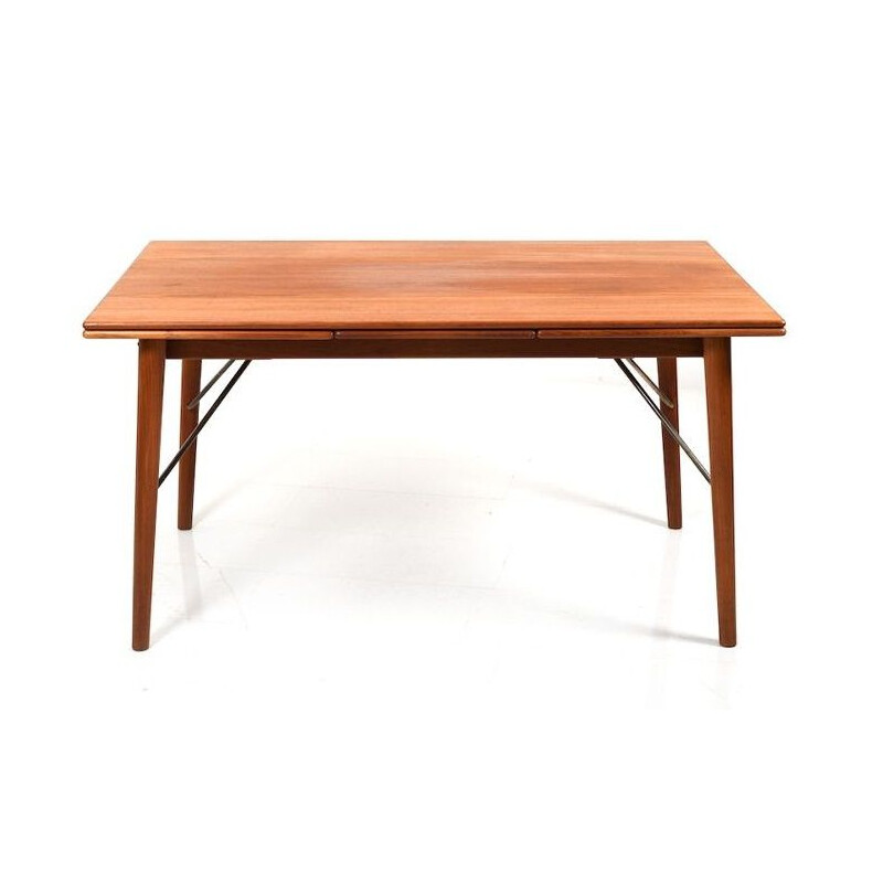 Vintage Extendable Dining Table in Teak by Peter Hvidt & Orla Mølgaard