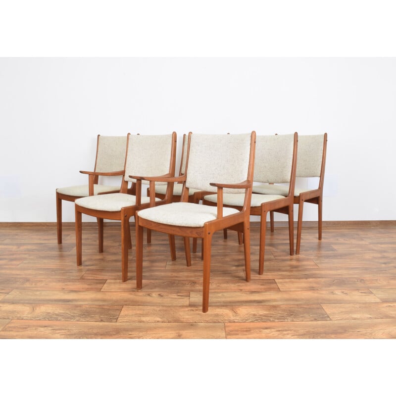 Lot de 6 chaises à repas vintage en teck de Johannes Andersen pour Uldum Mobelfabrik, 1960