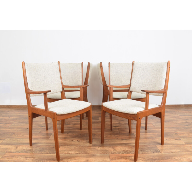 Set of 6 vintage teak dining chairs by Johannes Andersen for Uldum Mobelfabrik, 1960s