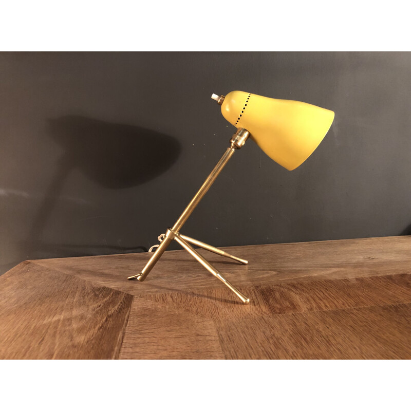 Vintage yellow italian lamp 1950