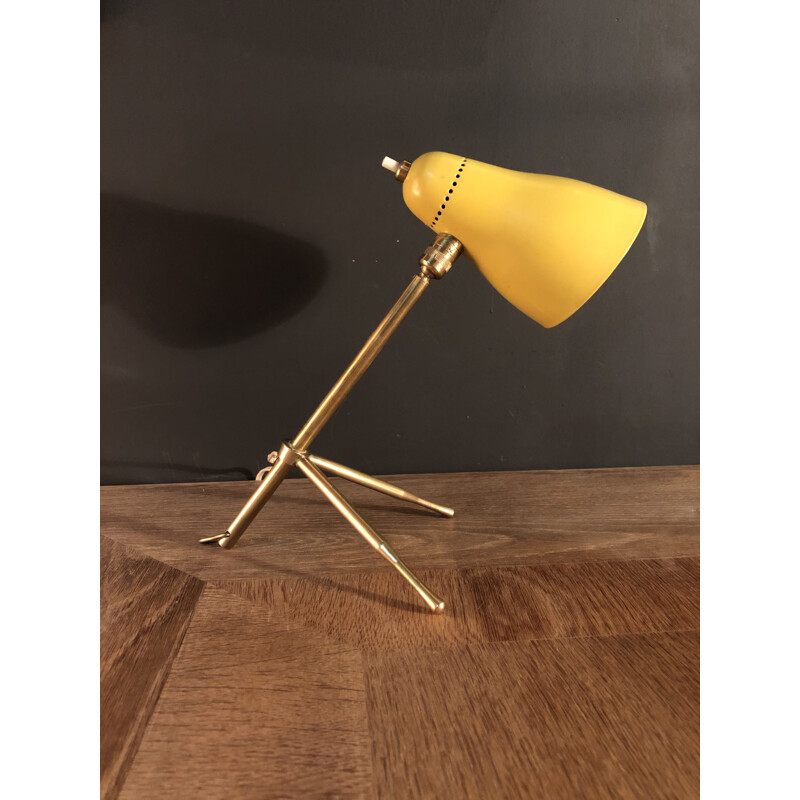 Vintage yellow italian lamp 1950