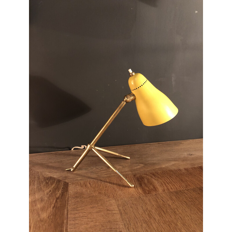 Vintage yellow italian lamp 1950